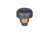 Nowoczesny kinkiet zewnętrzny szary kształt grzybka klasyczny minimalistyczny aluminiowy drewniany dekor FRASER IP54 262560135 Trio